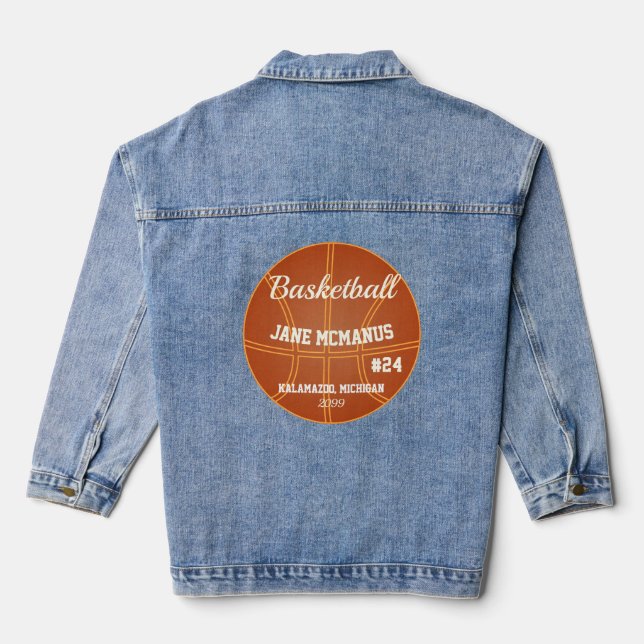 Basketball Denim Jacket (Back)