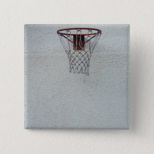 Basketball Design 15 Cm Square Badge