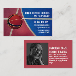 Basketball Design, Basketball Player, Coach, Photo Business Card