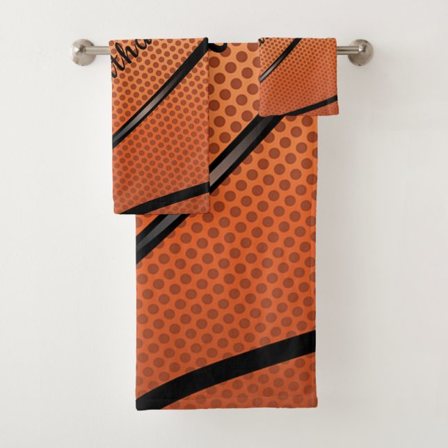Basketball Design Bath Towel Set (Insitu)