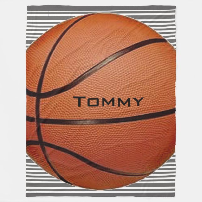 Basketball Design Fleece Blanket (Front)