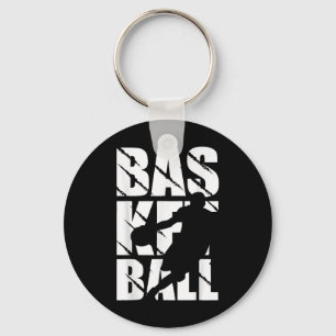 Basketball Design For Basketball Player And Basket Key Ring