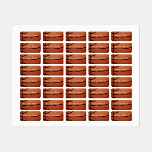 Basketball Design Name Tags