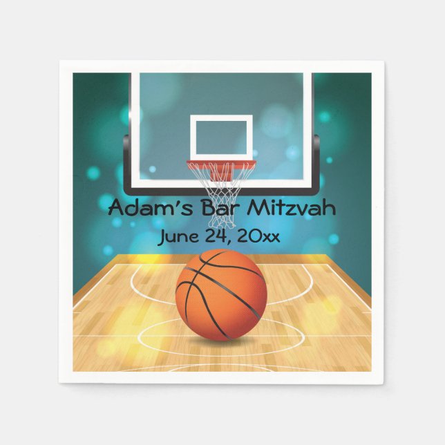 Basketball Design Paper Napkins (Front)
