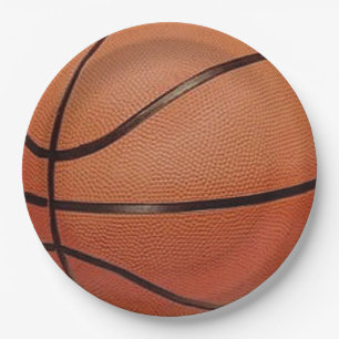 Basketball Design Paper Party Plate