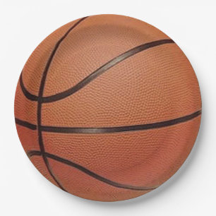 Basketball Design Paper Party Plate