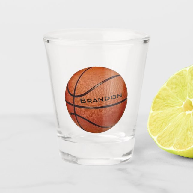 Basketball Design Shot Glass (Front)