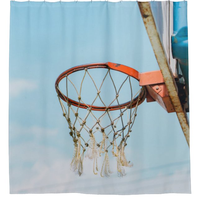 Basketball Design Shower Curtain (Front)