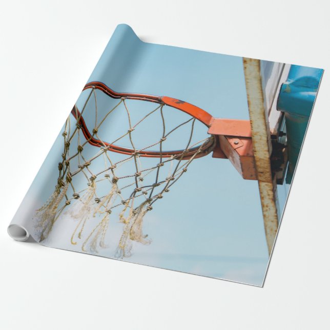 Basketball Design Wrapping Paper (Unrolled)