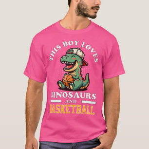 Basketball Dinosaur T Rex Player Men Kids Boys Tee