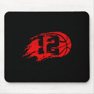 Basketball Distressed 12th 12 Year Old Birthday Pa Mouse Mat