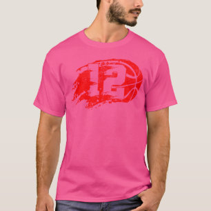 Basketball Distressed 12Th 12 Year Old Birthday Pa T-Shirt