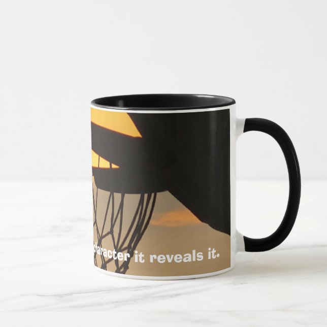 Basketball doesn't build characte... mug (Right)
