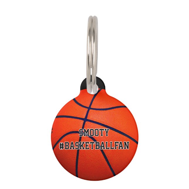 Basketball Dog Cat Name Pet Tag (Front)