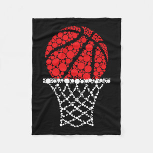 Basketball Dots Happy Dot Day For Kids Man Woman  Fleece Blanket