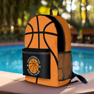 Basketball Drawing with Custom Sports Name Printed Backpack
