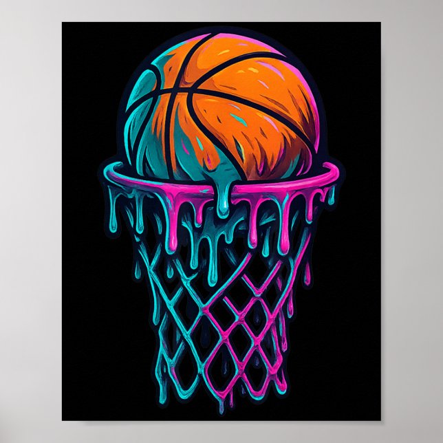 Basketball Drip For Boys Girls Kids - Drippy Baske Poster (Front)
