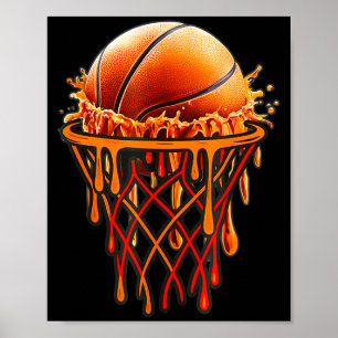 Basketball Drip Graphic, Basketball Funny Bruh Gif Poster
