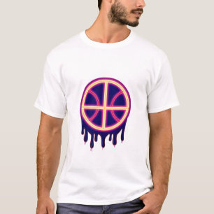 Basketball Drip Neon Basketball Graphics T-Shirt