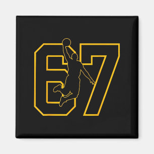 Basketball Drip Number 67 Basketball Player Magnet
