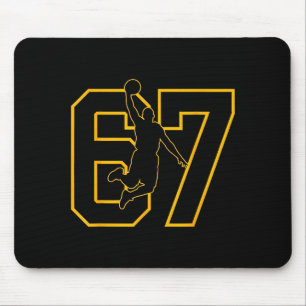 Basketball Drip Number 67 Basketball Player  Mouse Mat