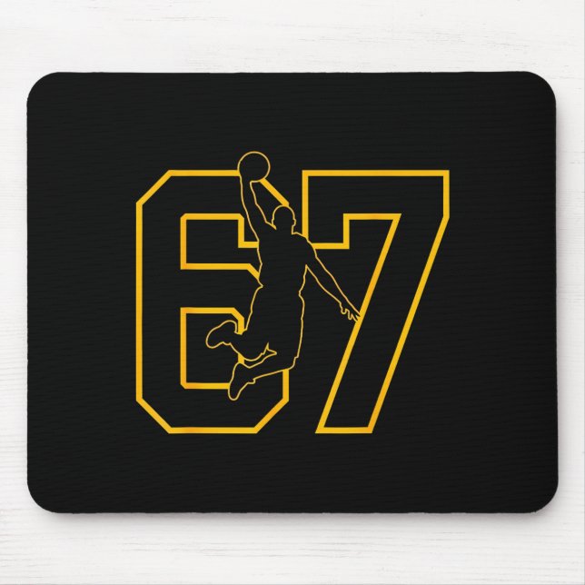 Basketball Drip Number 67 Basketball Player  Mouse Mat (Front)