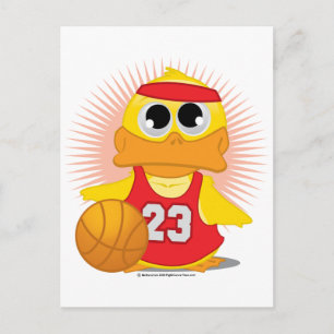 Basketball Duck Postcard