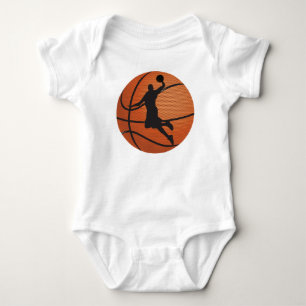 Basketball dunk baby bodysuit