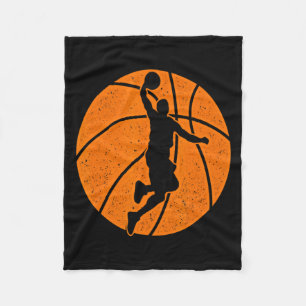 Basketball Dunk Ball Shooting Srts Game Traine  Fleece Blanket