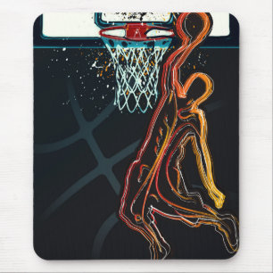 Basketball Dunk Jump Shot Modern Urban Cool Mouse Mat