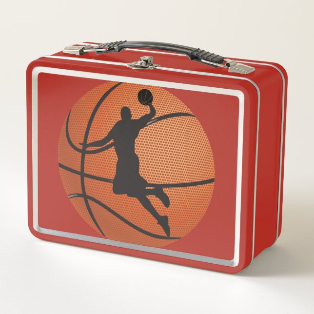Basketball dunk metal lunch box (Front)