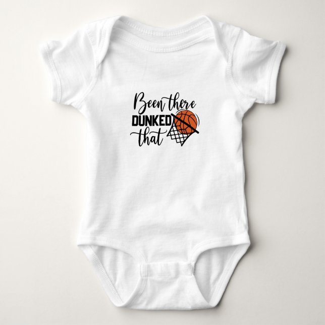 Basketball Dunk Print Baby Bodysuit (Front)