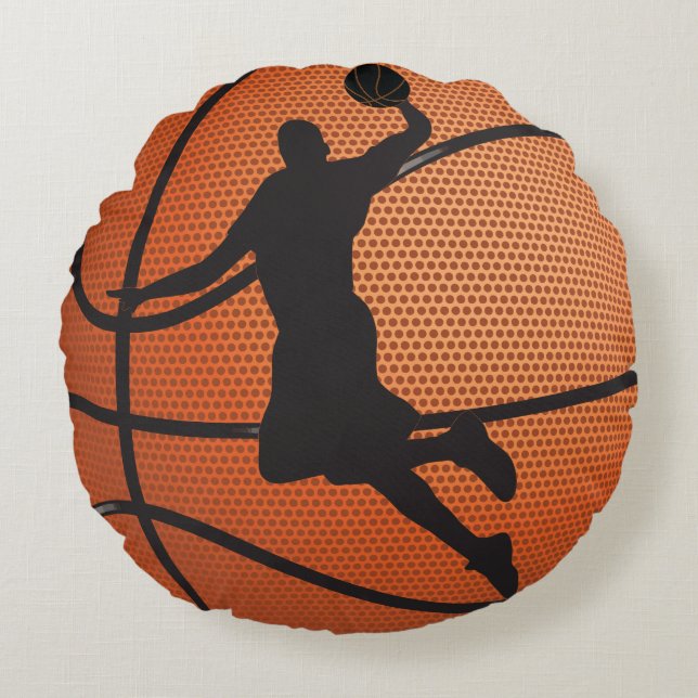 Basketball dunk round cushion (Front)