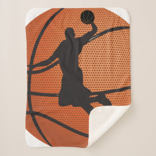 Basketball dunk sherpa blanket
