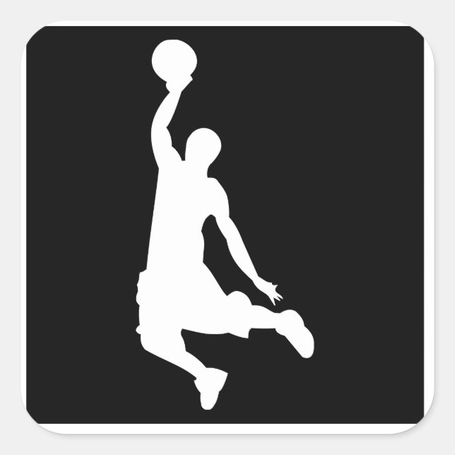 Basketball Dunk Square Sticker (Front)