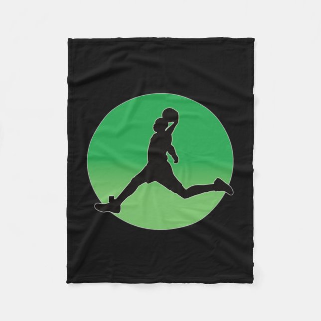 Basketball Dunking Design Hoop Dreams  Fleece Blanket (Front)