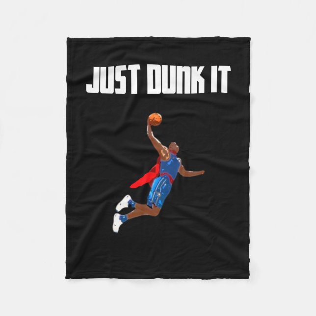 Basketball Dunking  Fleece Blanket (Front)