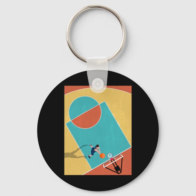 Basketball Dunks 1  Key Ring (Front)