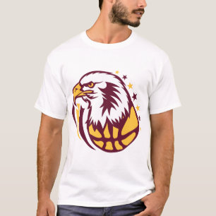 basketball eagle logo teagle design face carto T-Shirt