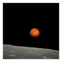 basketball earth from moon space universe