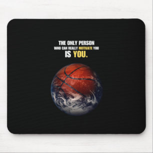 Basketball Earth Motivational Inspirational Quote  Mouse Mat
