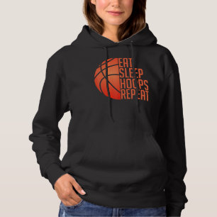Basketball Eat Sleep Hoops Repeat Hoodie