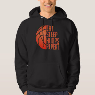 Basketball Eat Sleep Hoops Repeat Hoodie