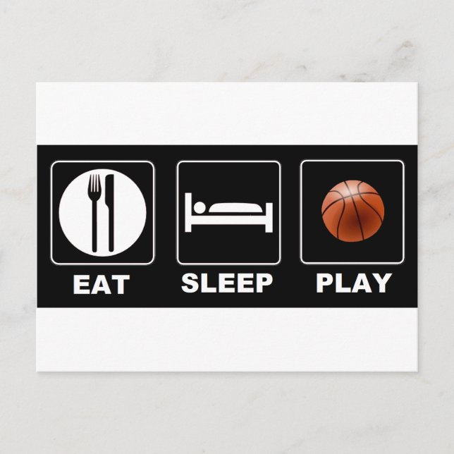 Basketball Eat Sleep Play Postcard (Front)
