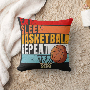 Basketball  Eat Sleep Repeat   Cushion