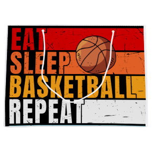 Basketball  Eat Sleep Repeat Large Gift Bag
