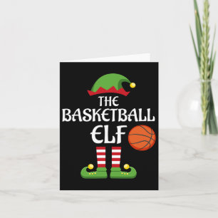 Basketball Elf Family Matching Group Christmas Spo Card