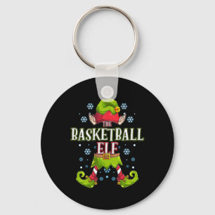 Basketball Elf Matching Family Group Christmas Par Key Ring