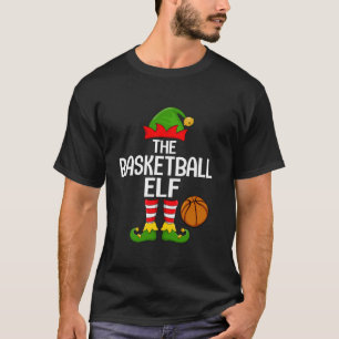 Basketball Elf Xmas Matching Family Elf Squad Chri T-Shirt
