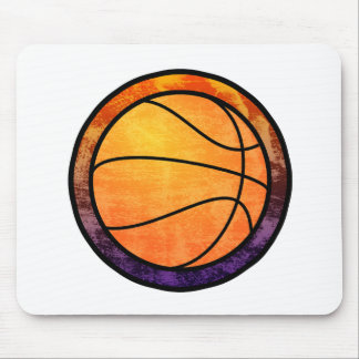 Basketball Emblem Orange Purple Mug Mouse Mat